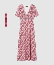 VZEGD63530 TARA JARMON(タラ ジャーモン) レトロブルームプリントロングドレス ピンク