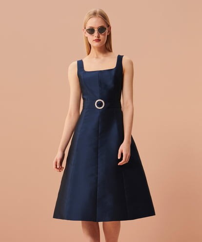 VZEGU35520 TARA JARMON Duchess satin dress