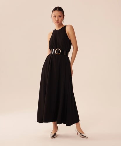 VZEGU38480 TARA JARMON Crepe dress