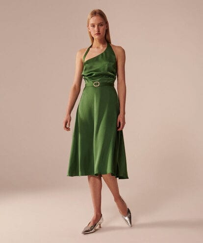 VZEGU40500 TARA JARMON Crepe satin spandex dress