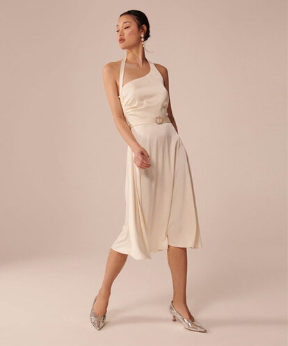 VZEGU40500 TARA JARMON Crepe satin spandex dress