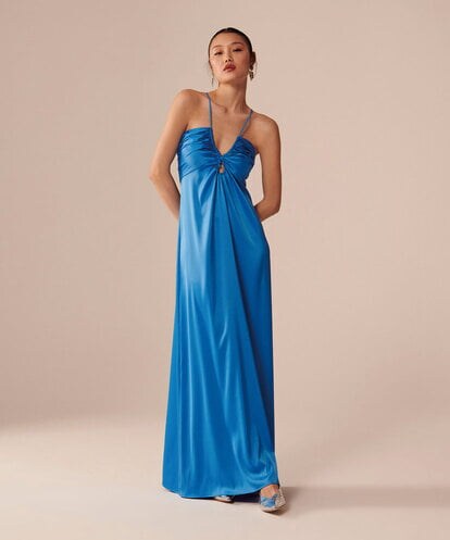 VZEGU41500 TARA JARMON Crepe satin spandex dress