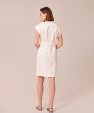 VZEGX30470 TARA JARMON(タラ ジャーモン) コットンキャンバスドレス ホワイト