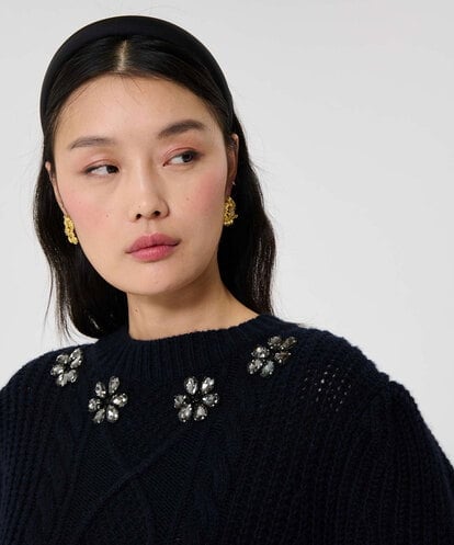 VZFAC11490  メリノウールビジュープルオーバー