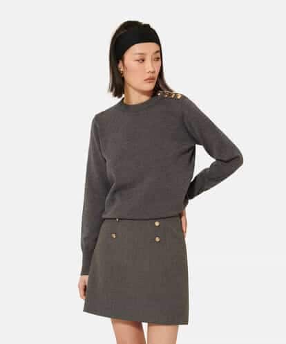 VZFAC32390 TARA JARMON ミックスウールコンパクトニット