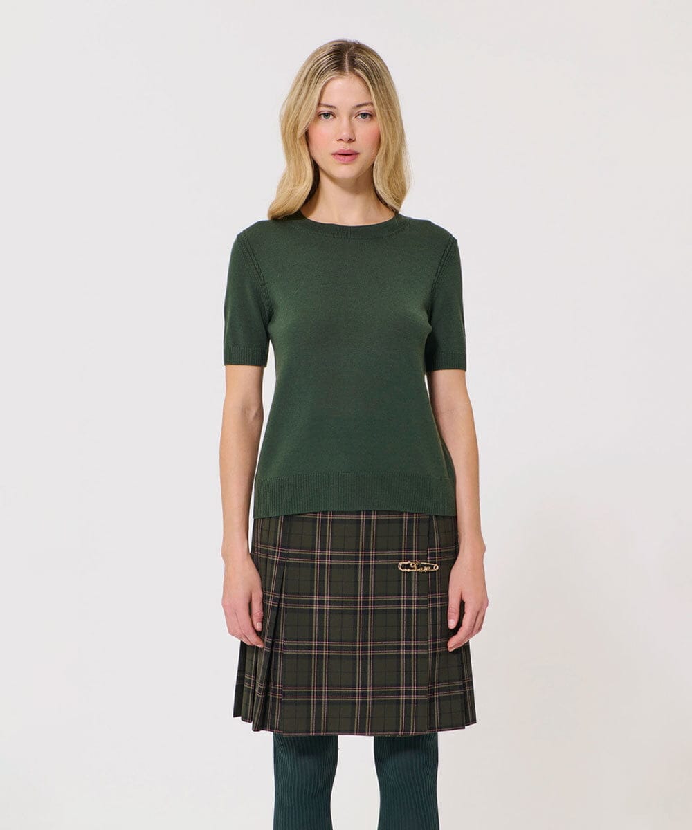 VZFAD01260 TARA JARMON(タラ ジャーモン) メリノウールニット オリーブグリーン