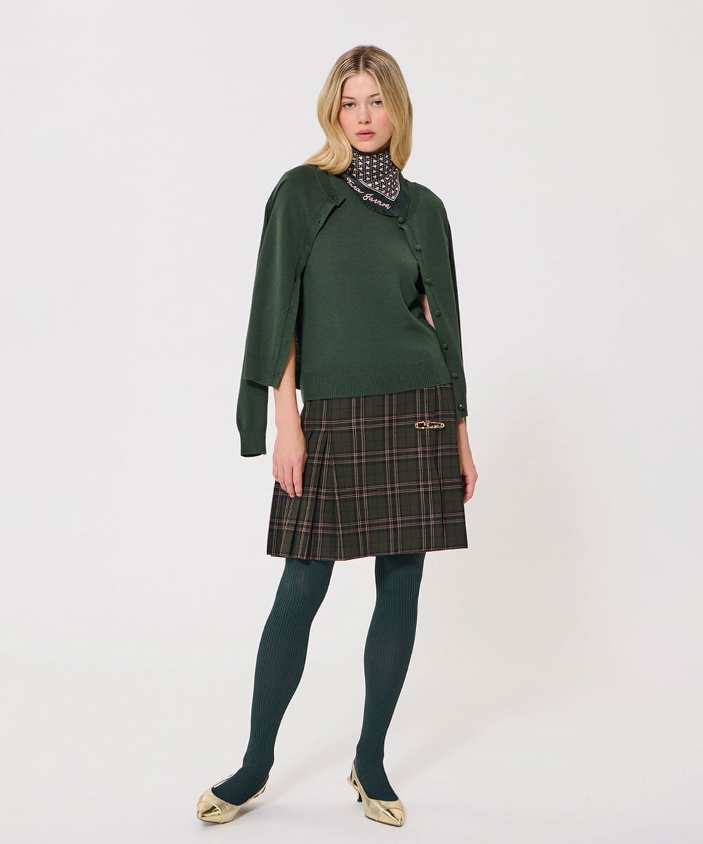 VZFAD01260 TARA JARMON(タラ ジャーモン) メリノウールニット オリーブグリーン