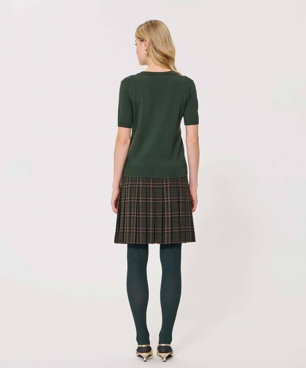 VZFAD01260 TARA JARMON(タラ ジャーモン) メリノウールニット オリーブグリーン