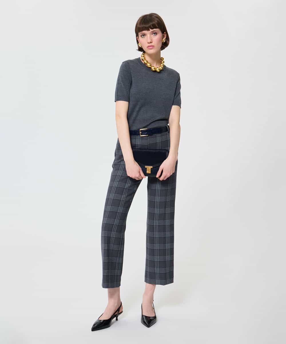 VZFAD01260 TARA JARMON(タラ ジャーモン) メリノウールニット ヘザーグレー