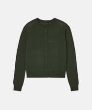 VZFAD02310 TARA JARMON(タラ ジャーモン) メリノウールニットカーディガン オリーブグリーン