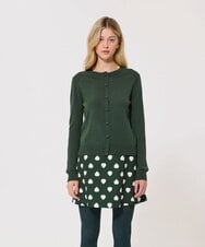 VZFAD02310 TARA JARMON(タラ ジャーモン) メリノウールニットカーディガン オリーブグリーン