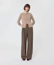 VZFAD02310 TARA JARMON(タラ ジャーモン) メリノウールニットカーディガン カフェオレ