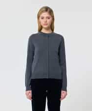 VZFAD02310 TARA JARMON(タラ ジャーモン) メリノウールニットカーディガン ヘザーグレー