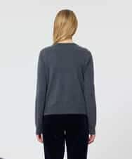 VZFAD02310 TARA JARMON(タラ ジャーモン) メリノウールニットカーディガン ヘザーグレー