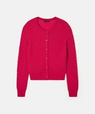 VZFAD16390 TARA JARMON(タラ ジャーモン) メリノウールカーディガン ピンク