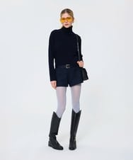 VZFAD18450 TARA JARMON(タラ ジャーモン) メリノアルパカタートルネックニット ネイビー