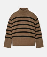 VZFAD24450 TARA JARMON(タラ ジャーモン) ウールミックスコンパクトニット ベージュ