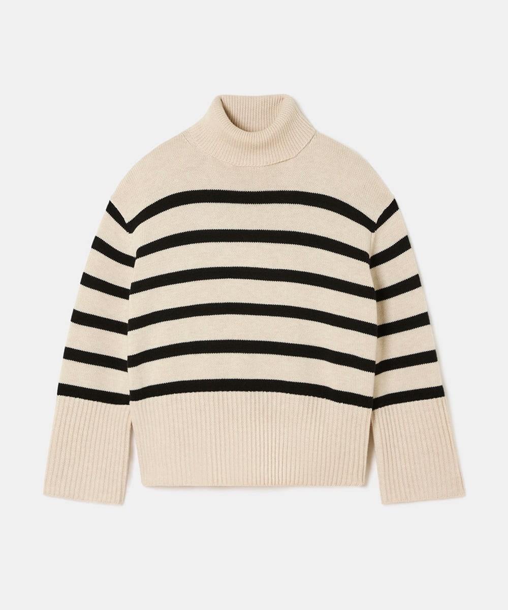 VZFAD24450 TARA JARMON(タラ ジャーモン) ウールミックスコンパクトニット エクリュ