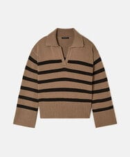 VZFAD25420 TARA JARMON(タラ ジャーモン) ウールミックスコンパクトニット ベージュ