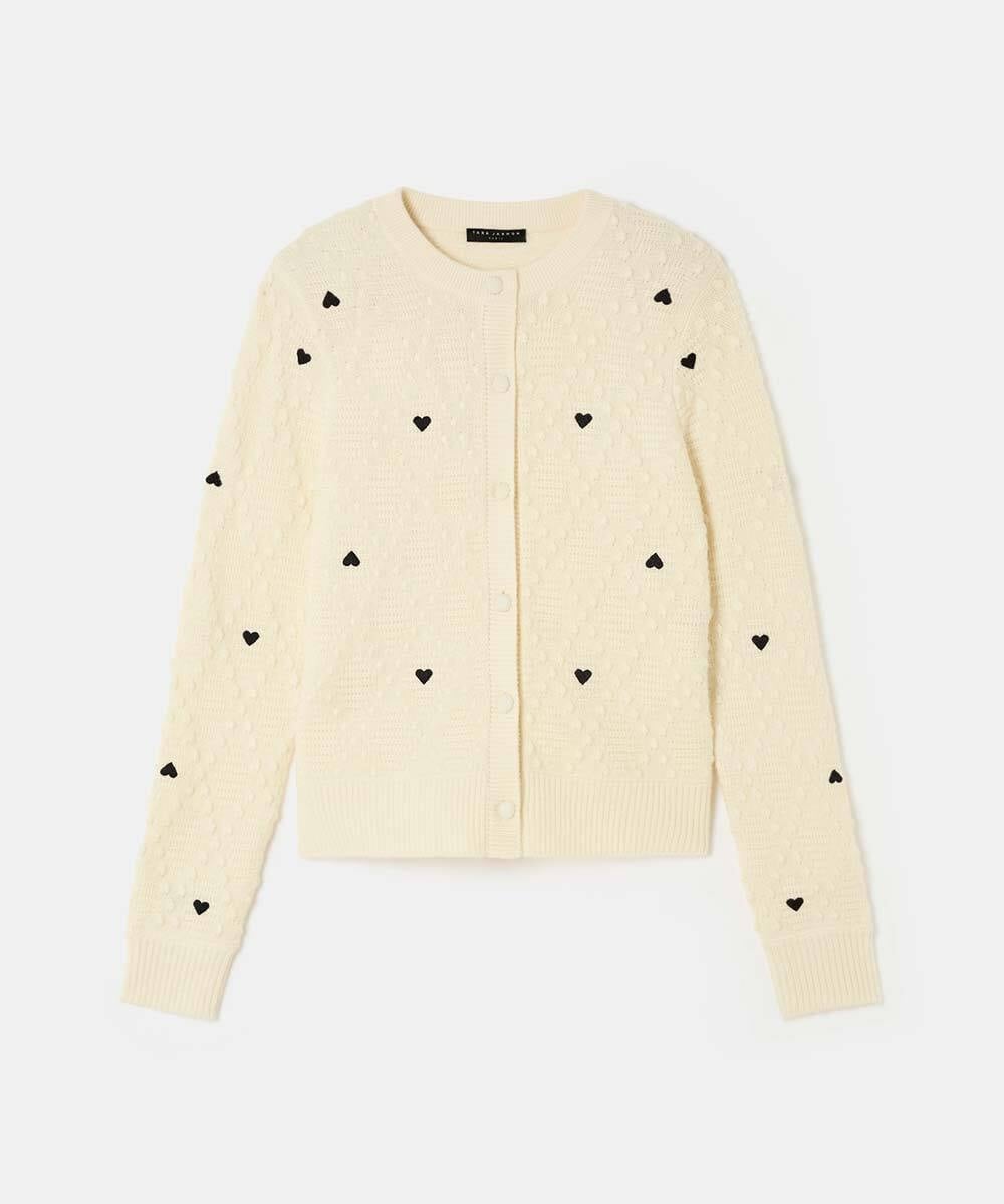 VZFAD27490 TARA JARMON(タラ ジャーモン) メリノウールカーディガン エクリュ