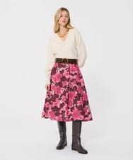 VZFAD28450 TARA JARMON(タラ ジャーモン) ブラッシュドアルパカVネックニット ホワイト