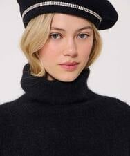 VZFAD29450 TARA JARMON(タラ ジャーモン) ブラッシュドアルパカタートルニット ブラック