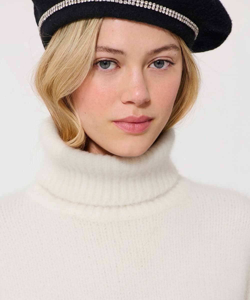 VZFAD29450 TARA JARMON(タラ ジャーモン) ブラッシュドアルパカタートルニット エクリュ