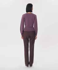 VZFAG05480 TARA JARMON(タラ ジャーモン) ラップデザインニットカーディガン パープル
