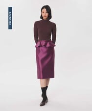 VZFAG07330 TARA JARMON(タラ ジャーモン) TJエンブロイダリーリブニット レッド
