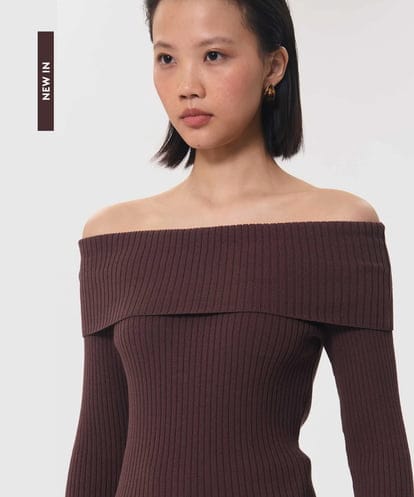 VZFAG08350 TARA JARMON オフショルダーニット