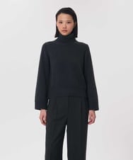 VZFAG11350 TARA JARMON(タラ ジャーモン) タートルネックミックスウールニット ヘザーグレー