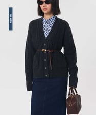 VZFAG13620 TARA JARMON(タラ ジャーモン) カプリスウールニットカーディガン ヘザーグレー