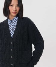 VZFAG13620 TARA JARMON(タラ ジャーモン) カプリスウールニットカーディガン ヘザーグレー