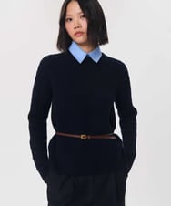 VZFAG14620 TARA JARMON(タラ ジャーモン) マルチウェイネックカプリスウールニット ネイビーブルー