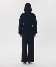 VZFAG15620 TARA JARMON(タラ ジャーモン) オーセンティックメリノベルテッドカーディガン ネイビーブルー