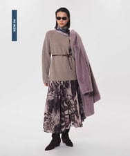 VZFAG17520 TARA JARMON(タラ ジャーモン) ウールミックスタートルネックニット キャラメル