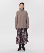 VZFAG17520 TARA JARMON(タラ ジャーモン) ウールミックスタートルネックニット キャラメル