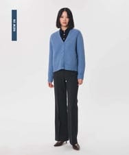 VZFAG18520 TARA JARMON(タラ ジャーモン) ウールミックスカーディガン ブルー
