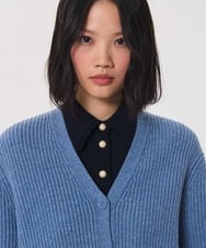VZFAG18520 TARA JARMON(タラ ジャーモン) ウールミックスカーディガン ブルー