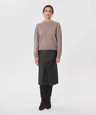 VZFAG19520 TARA JARMON(タラ ジャーモン) ウールミックスタックスリーブニット キャラメル