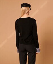 VZFAX03360 TARA JARMON(タラ ジャーモン) Authentic merino knit ブラック