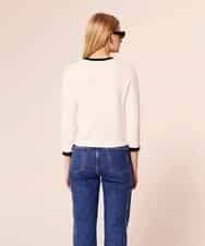 VZFAX06360 TARA JARMON(タラ ジャーモン) Extrafine island cotton cardigan ホワイト