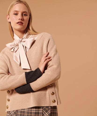 VZFAX14340 TARA JARMON Compact wool mix knit
