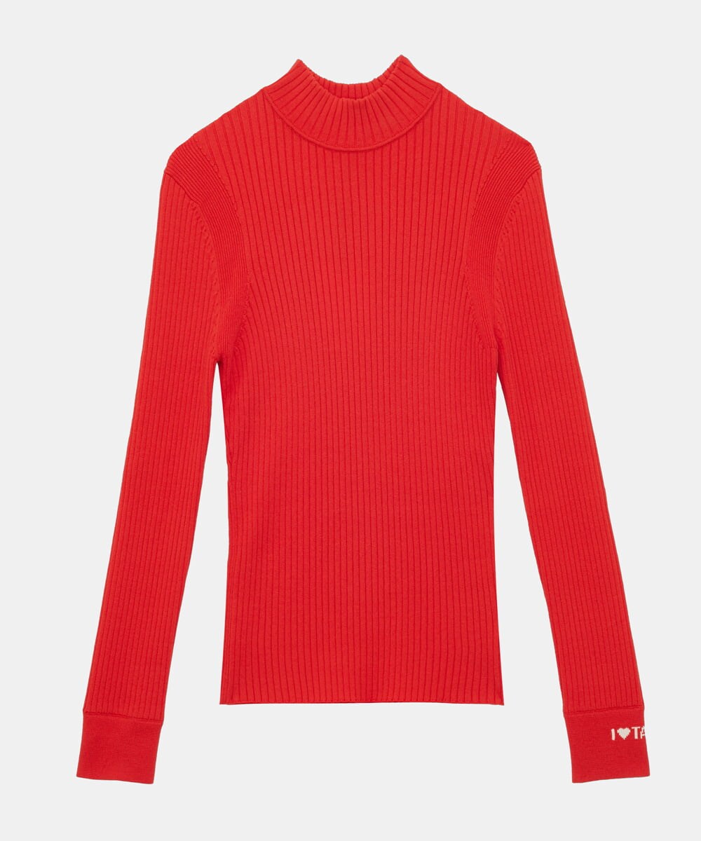 VZFAX16260 TARA JARMON(タラ ジャーモン) I love TARA knit 朱赤