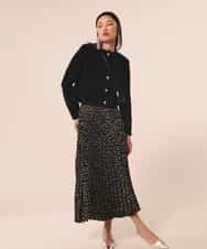 VZFAX24370 TARA JARMON(タラ ジャーモン) Velvet knit cardigan ブラック