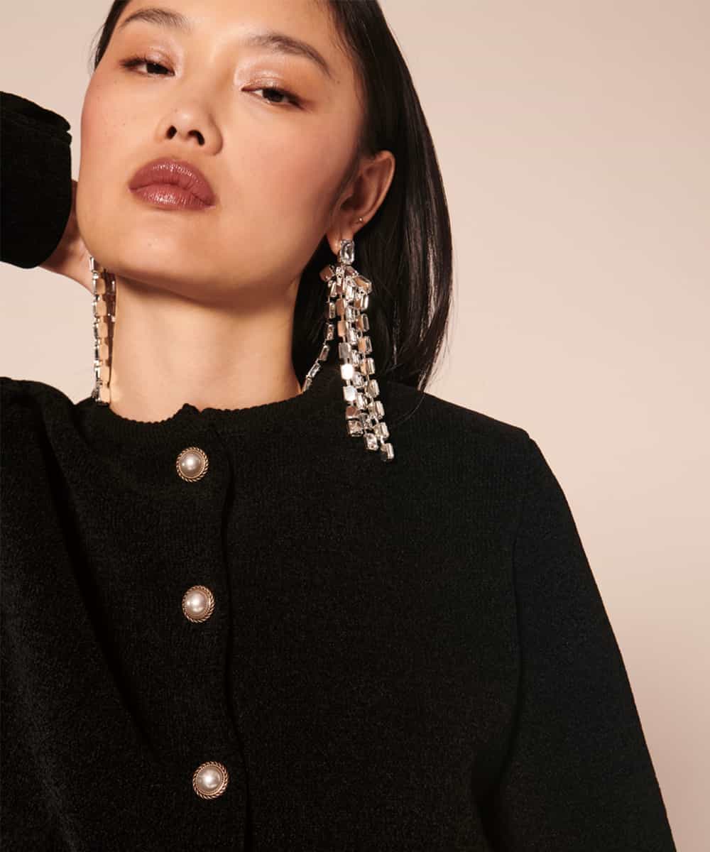 Velvet knit cardigan(カーディガン) | TARA JARMON(タラ ジャーモン 