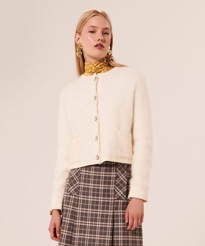 VZFAX27400  Compact mohair knit cardigan