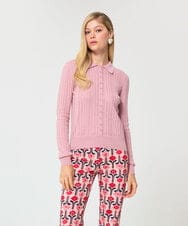 VZFGD01390 TARA JARMON(タラ ジャーモン) シルキーコットンニット ピンク
