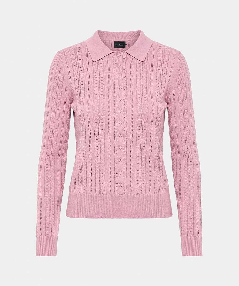 VZFGD01390 TARA JARMON(タラ ジャーモン) シルキーコットンニット ピンク