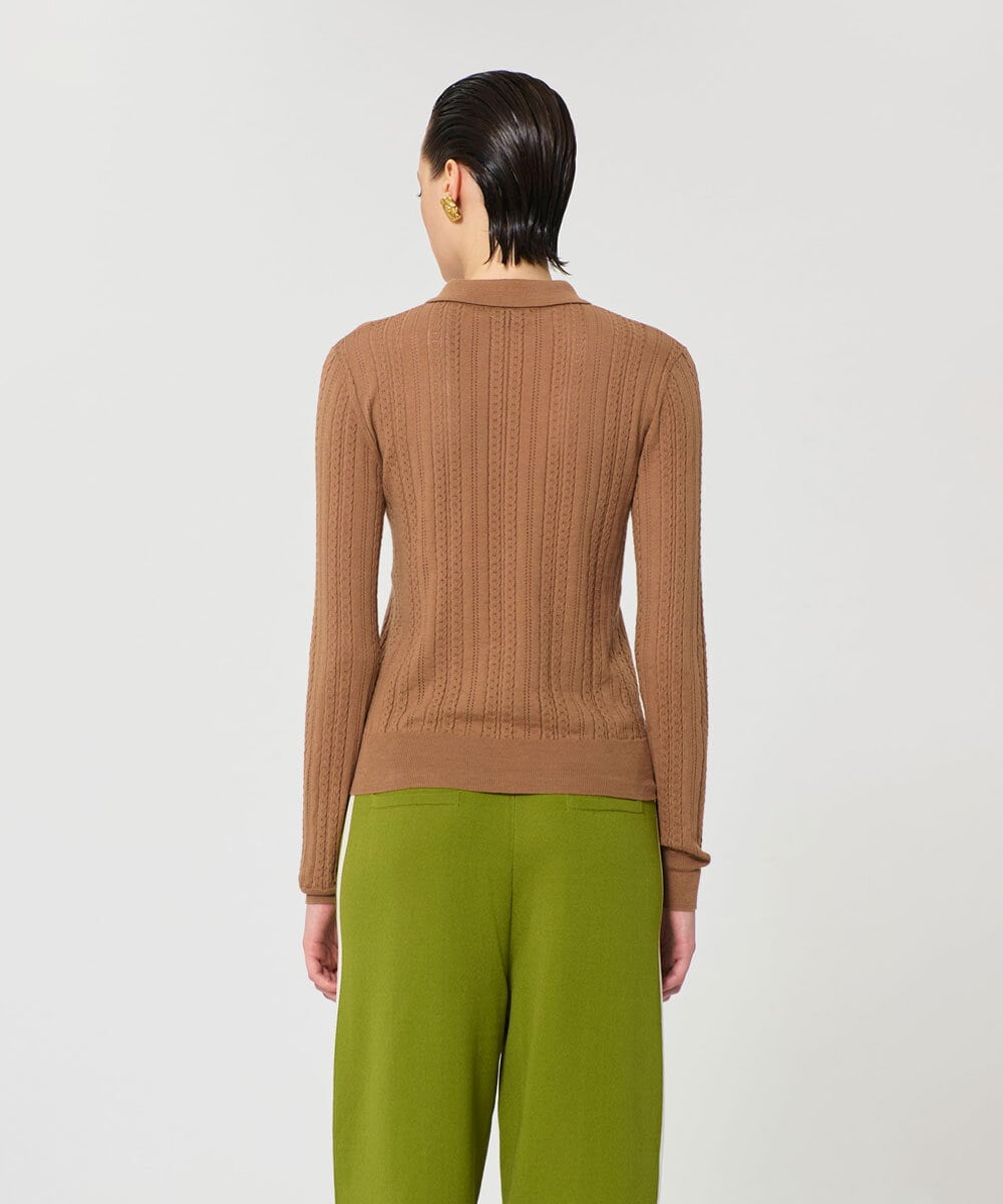 VZFGD01390 TARA JARMON(タラ ジャーモン) シルキーコットンニット ハニーベージュ